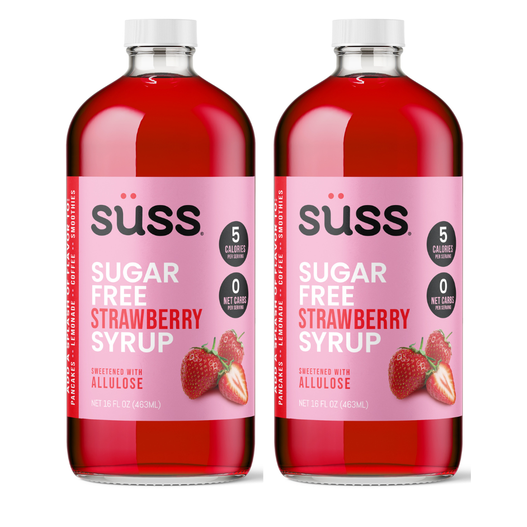 Süss Sugar Free Strawberry Syrup, 2 Pack