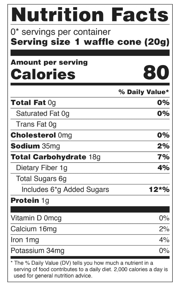 #6216 Regular Jacket Waffle Cones - 216 count