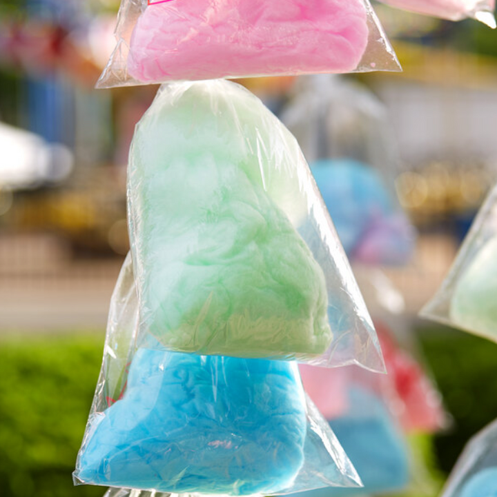 Cotton Candy Bags, Clear