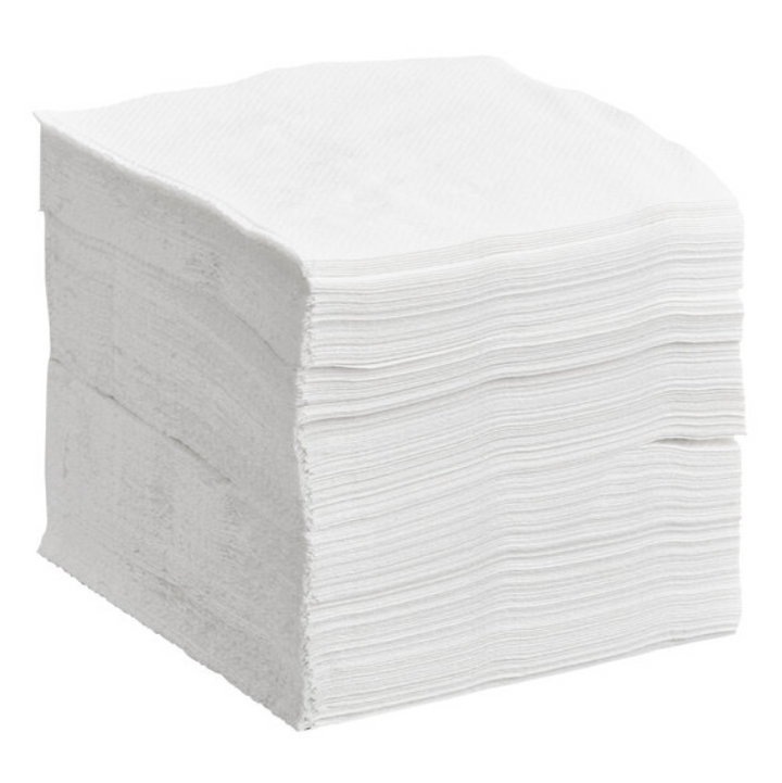 Beverage Napkins, 1 ply, White