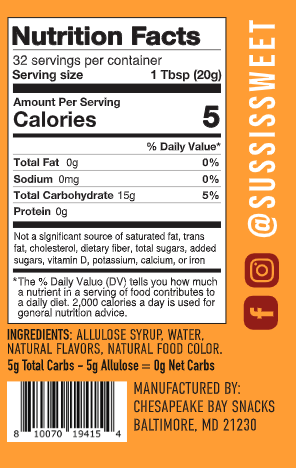 Süss Sugar Free Maple Flavored Syrup, 2 Pack