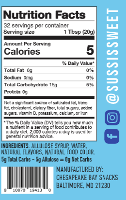 Süss Sugar Free Blueberry Syrup, 2 Pack