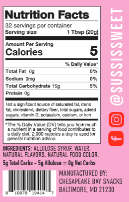 Süss Sugar Free Strawberry Syrup, 2 Pack