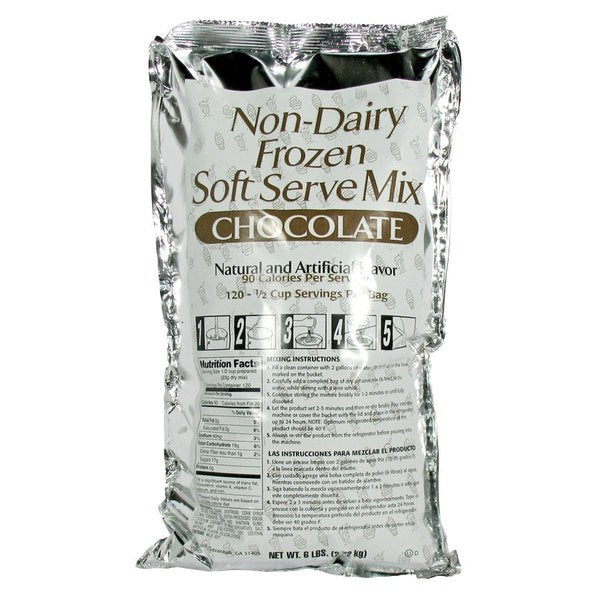 6 lb. Non-Dairy Powder Chocolate Soft Serve Ice Cream Mix