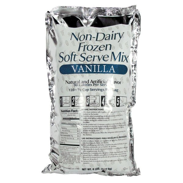 6 lb. Non-Dairy Powder Vanilla Soft Serve Ice Cream Mix