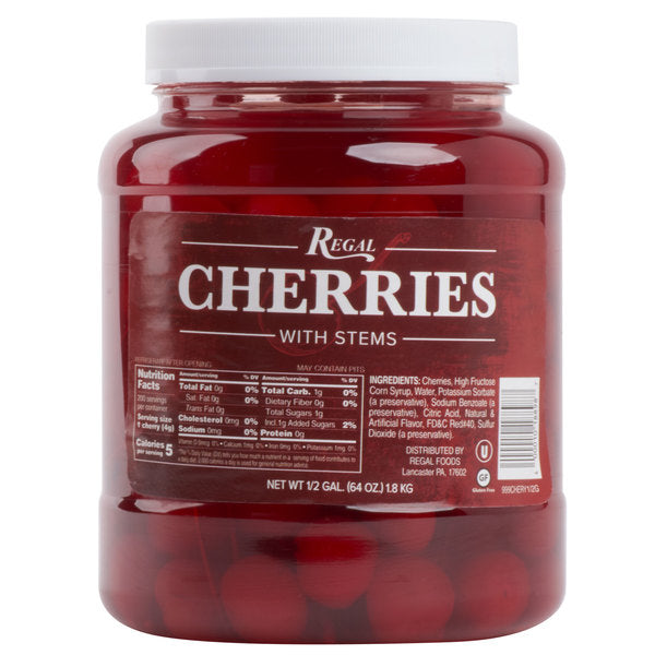 Cherries, Stem On, 1/2 Gallon