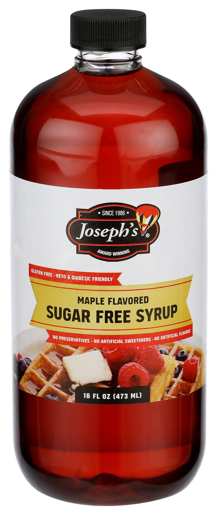 Joseph's Sugar Free Syrup, Maple Flavored, Case of 12