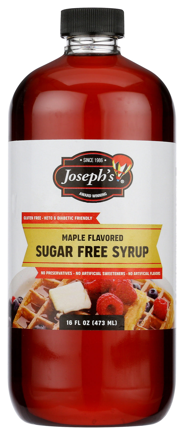 Joseph's Sugar Free Syrup, 16 oz Plastic Bottle