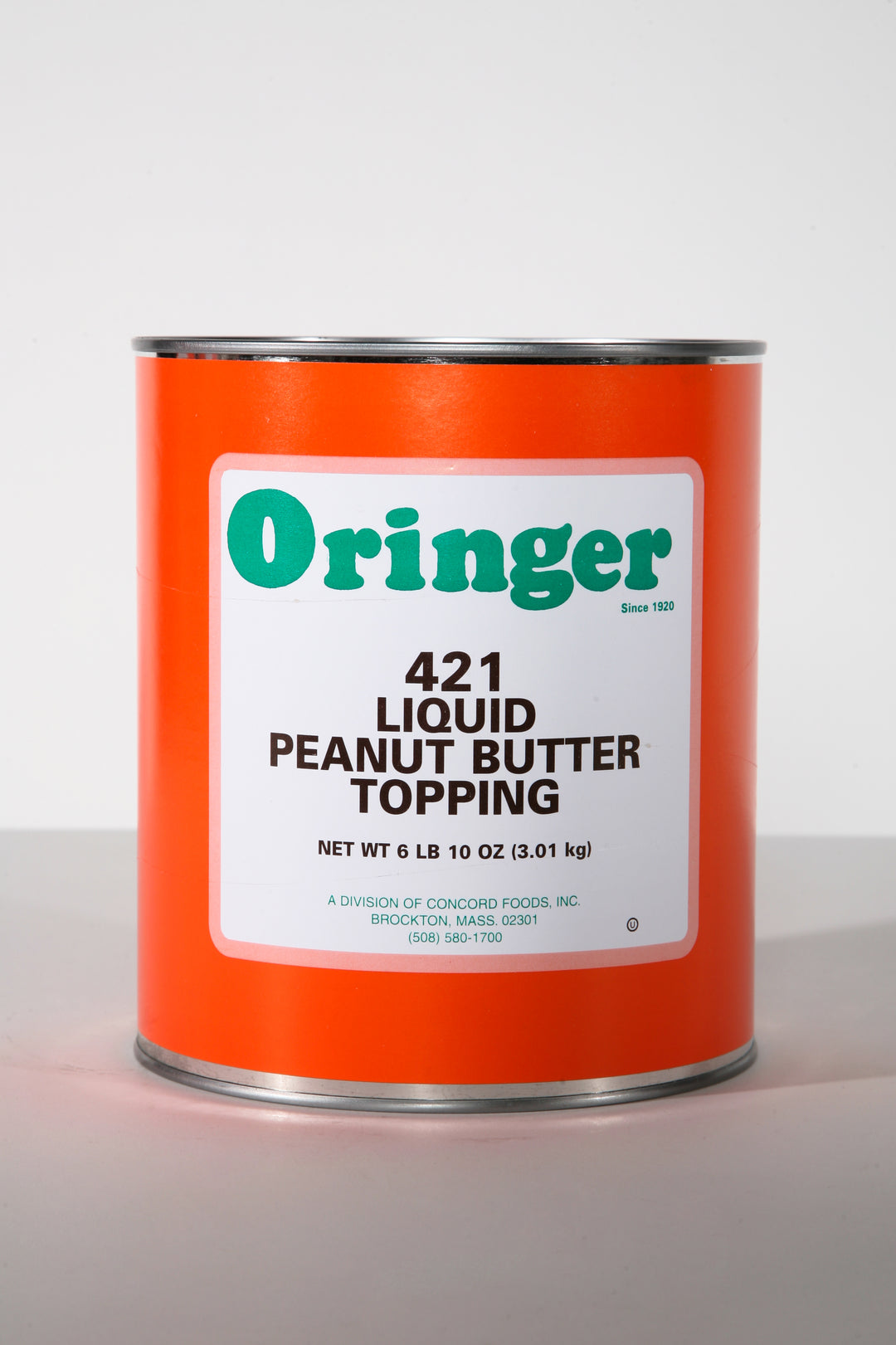 Oringer Liquid Peanut Topping, #421, #10 Can