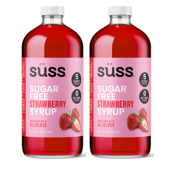 Süss Sugar Free Strawberry Syrup, 2 Pack