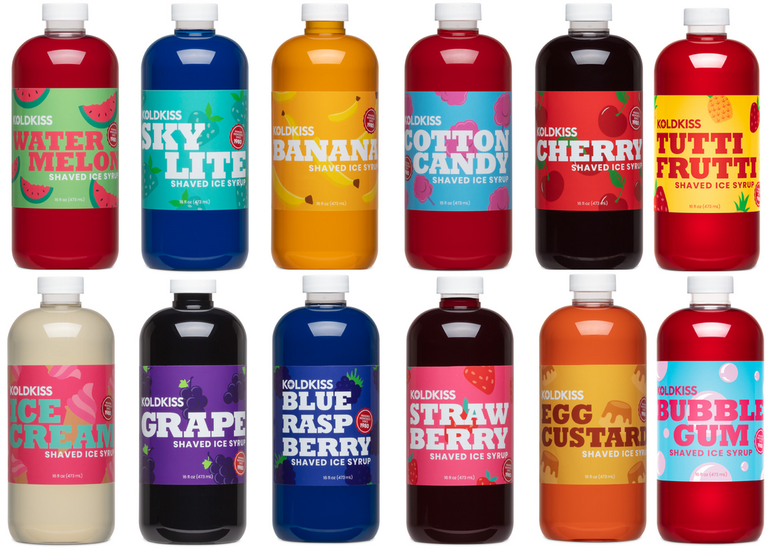 Shaved Ice Syrup-Pint Twelve Pack