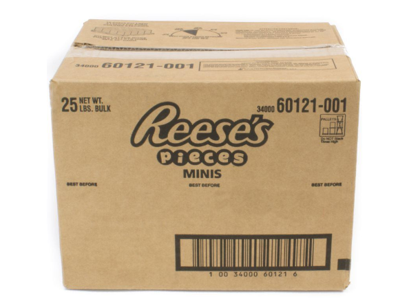 Reese's Pieces, Minis, 25 Lb Box