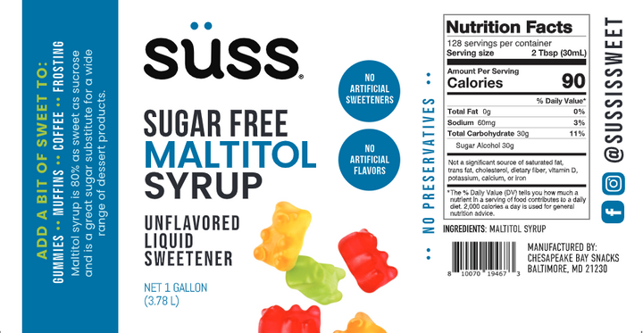 Süss Maltitol Syrup, One Gallon