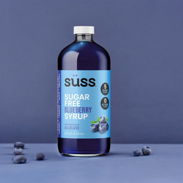 Süss Sugar Free Blueberry Syrup, 16 Fl Oz, Sweetened with Allulose