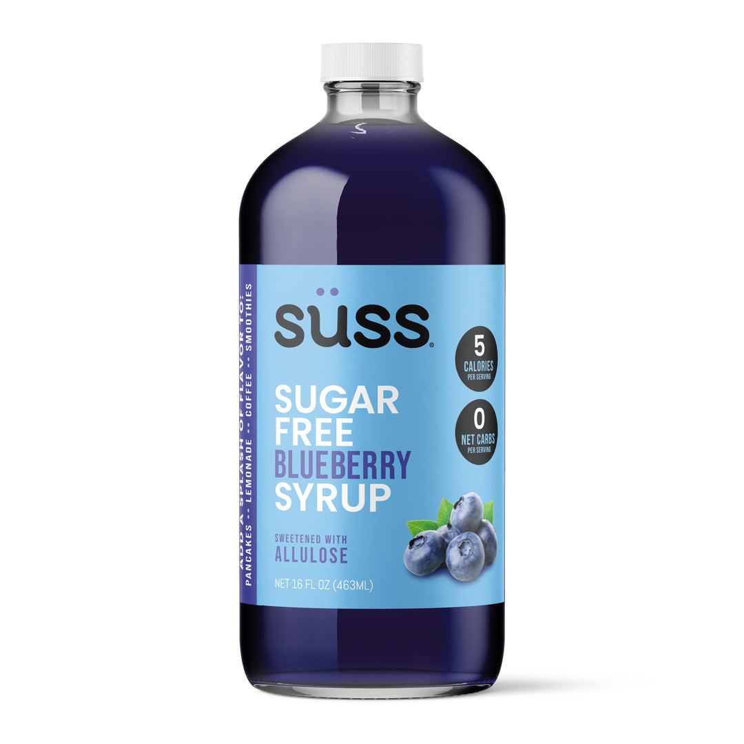 Süss Sugar Free Blueberry Syrup, 16 Fl Oz, Sweetened with Allulose