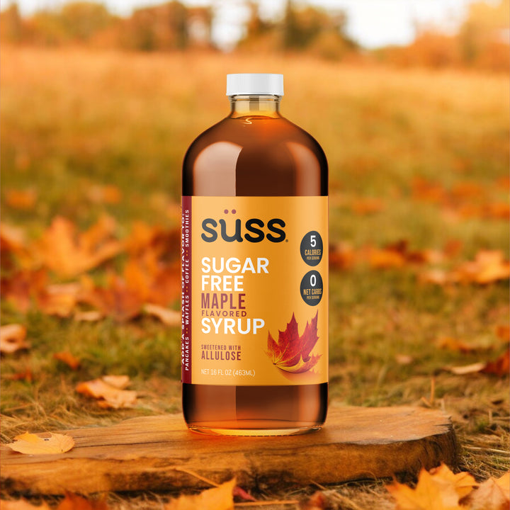 Süss Sugar Free Maple Flavored Syrup, 16 Fl Oz, Sweetened with Allulose