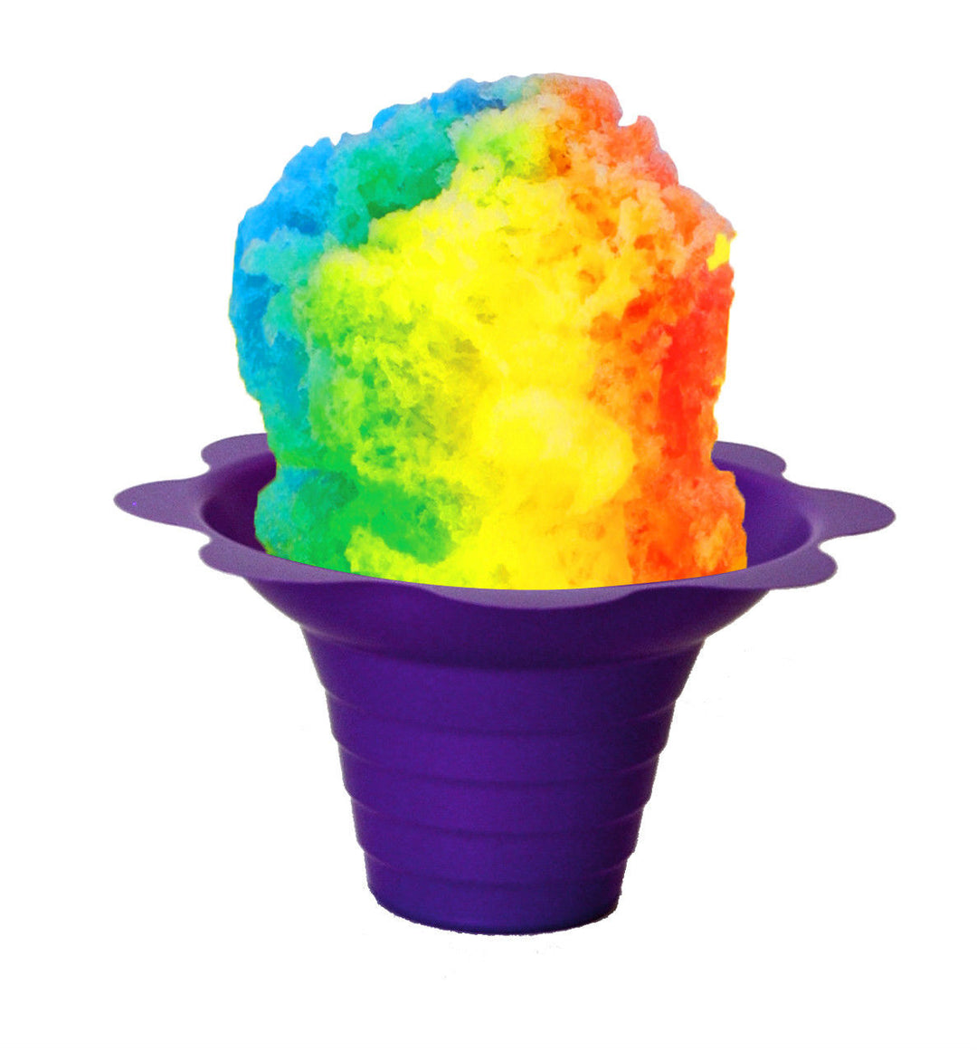 Assorted Color Flower-Shaped 8 oz. Sno-Cone Cup - 100/Sleeve