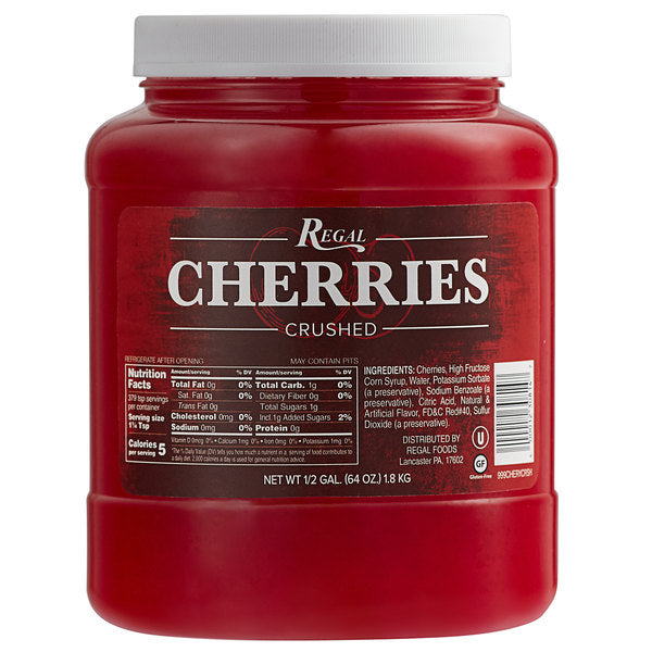 Cherries, Crushed, 1/2 Gallon